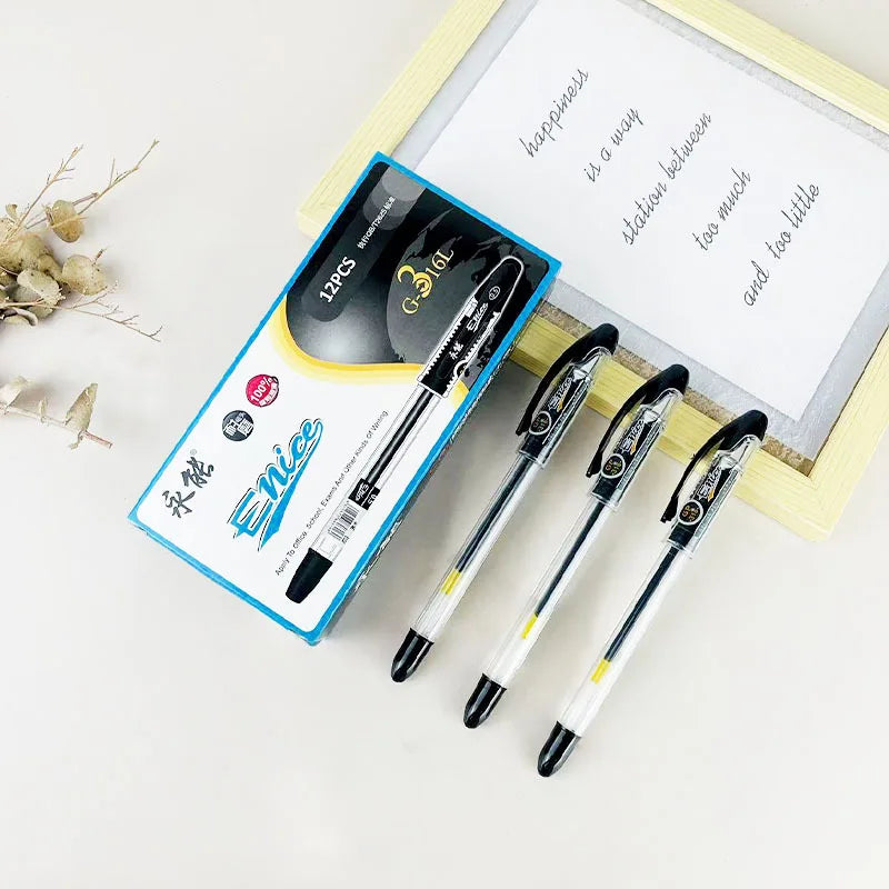 In-stock FR GP-316 Plastic Gel Pen Non-Erasable Signature Pen Student Special Study Exam Office Use Black Red Wholesale Gel-Ink