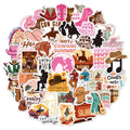 50PCS Cowboy Waterproof Adhesive Label Logo Die Cut Vinyl Stickers Luggage Graffiti Stickers Cartoon Die Cut Sticker