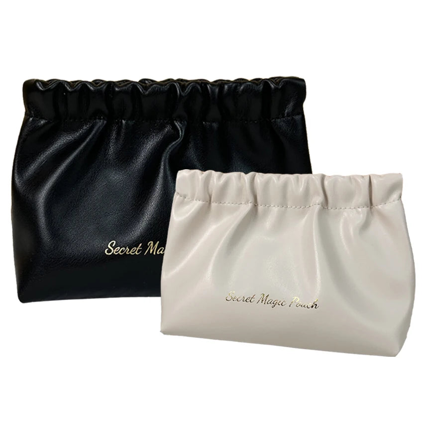 Travel Organizer Accessories Bag Wholesale PU Leather Toiletry Lipstick Pouch Bag Water-proof Custom Makeup Bag Shrapnel Pouch