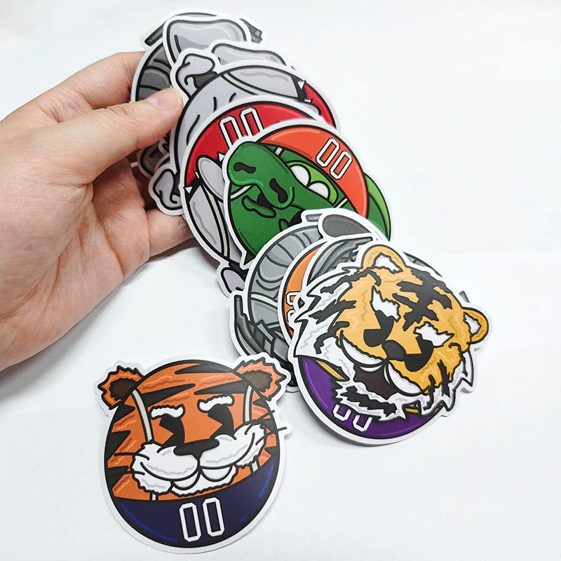 Crack Easy Peel UV Resist Printing Durable White Vinyl PVC Self-Adhesive Waterproof Die Cut Bwill Brand Custom Stickers Logo