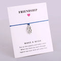 Manufacturer Eiffel Tower Hamsa All Is Well Hamsa Hand of Fatima Egyptian Eye of Horus Men Rope Ladies Bracelet Women