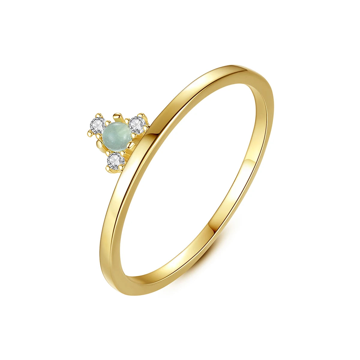 CZCITY 2026 Designer 14K Gold Plated Silver Jewelry 925 Sterling  Zircon Diamond Green Gemstone Ring