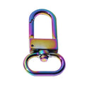 Wholesale Luxury Pet Dog Buckle Accessory Rainbow Plated Keychain Small Hook Waterproof Wallet Ring Snap Clip Lobster Safe