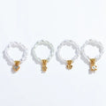 Personality Niche Design Camera Lens Case Pea Bear Pearl Ring Set Butterfly Alloy Rings for Women