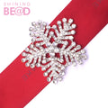 Luxury Shining Brooch Snowflake Rhinestone Women  Clothing Brooches Wedding Accessories Christmas