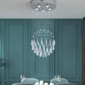 Duplex Living Room Chandelier Villa Rotating Hollow Lustre Circular Staircase Crystal Lamp