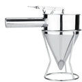 Fixed Handle Stainless Steel Pancake Batter Dispenser Funnel Dispenser with Stand for Takoyaki and Baking Funnel Dispenser