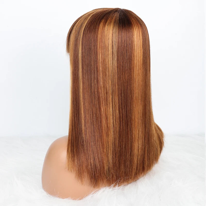 Wholesale Human Hair Wig 12 Inch Machine Made Wigs Virgin Brazilian Hair Non Lace 99j Color for Black Women