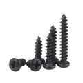 M1.8 M2 M2.2 M2.3 M2.5 M2.6 M2.8 M3 M3.5 M4 M5 M6 Black Oxide Steel Sheet Metal Wood Pan Head Self Tapping Screws