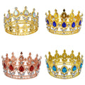 Hot Sale  Baroque Round Small Rhinestone Tiara Crown New Cake Decorating Supplies and Bouquet Cake Accessories Party Supplies
