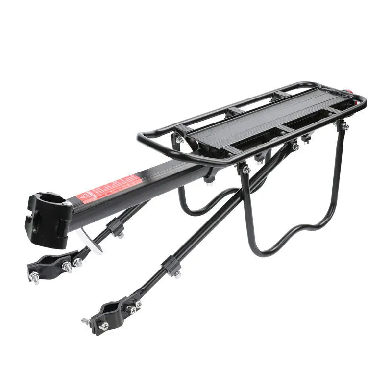 YOUME Aluminum Alloy Black Bike Rear Cargo Rack with 50KG Capacity for 20''-29'' Bikes-Durable 1.5kg Lightweight Luggage Carrier