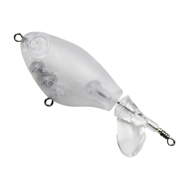 VAST ABS Fishing Wobblers Rotating Tail Crankbait Unpainted Whopper Plopper 75mm 13.5g Topwater Prop Bass Lure Saltwater Hard