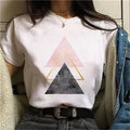 Vintage Geometric Design T-shirt Printed Vest Graphic Print Tank Top Women's Sleeveless Crew Neck Casual Top