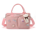 Large Capacity Lightweight Solid Tote Mommy Baby Cross-body Bag Multi-Functional Portable Water Resistant Polyester Design