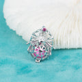 C030063 Sterling Silver Spider Shape Freshwater Pearl Cage Pendant Necklace Jewelry Locket for Pearl Party