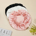 Wholesale 2022 New Designer Plain Dye 100% Reversible Sleeping Silk Satin Bonnets Long Hair Custom Silk Bonnet Hair Cover