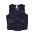 Men Vest Men's Suit Vest Classic V-Neck Striped Denim Fabric Cowboy Vest Jacket Formal Outerwear Autumn Cargo Vest