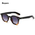 Boyarn Fashion Men Punk Round Sunglasses Retro Brand Designer Rivet Sun Glasses Women Gradient Shades UV400