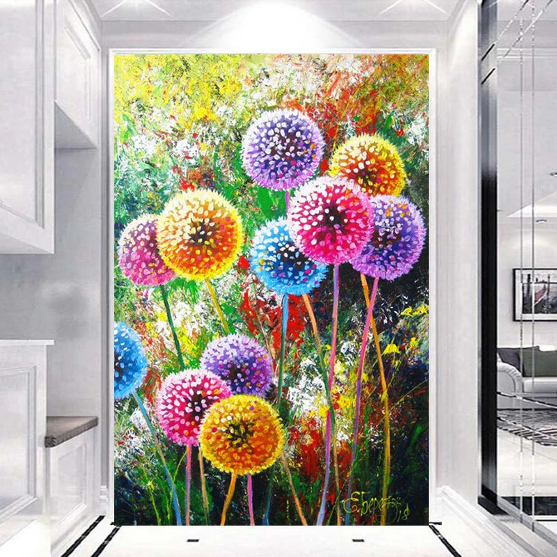 Picture With Full Drill Flower 5D Square/Round Diamond Painting Landscape Rhinestone Diamond Embroidery Home Decor for Adult Kit