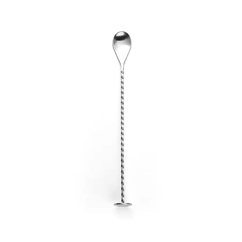 Stainless Steel Spoon Bartender Cocktail Mixing Stirrers Long Handle Cream Dessert Spiral Spoons