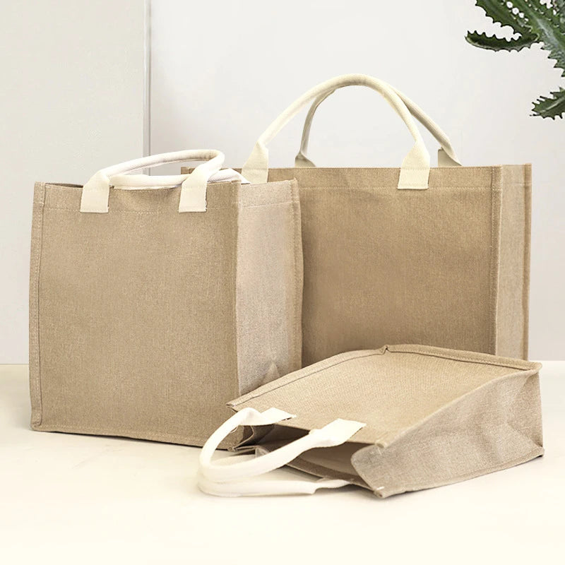 Custom Blank Christmas Storage Handbag Sublimation Blank Linen Storage Bags