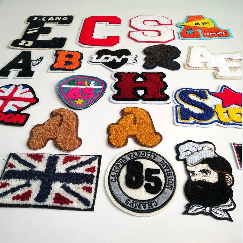 High Quality Custom Iron-On Chenille Embroidery Patches Flower-Shaped Lace Decoration for Towels and Jeans Wholesale