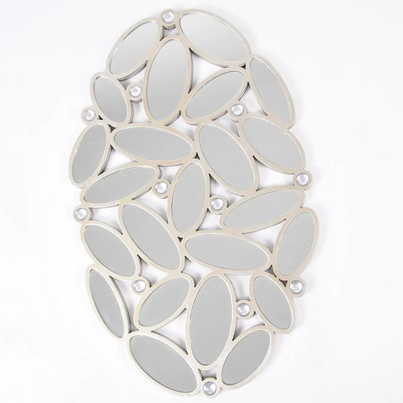 60*37.5*2cm Unique Shape Creative Home Decorative Wall Mirrors Novel Modern Silver Art Wall Mirror for Indoor Decor
