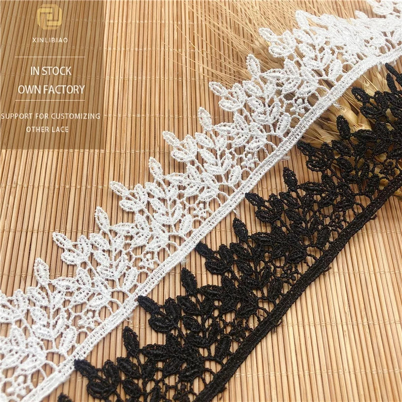 Multi-Color Embroidered Polyester Lace for Home Textiles and Weddings Water-Soluble Sewn Lace Accessories