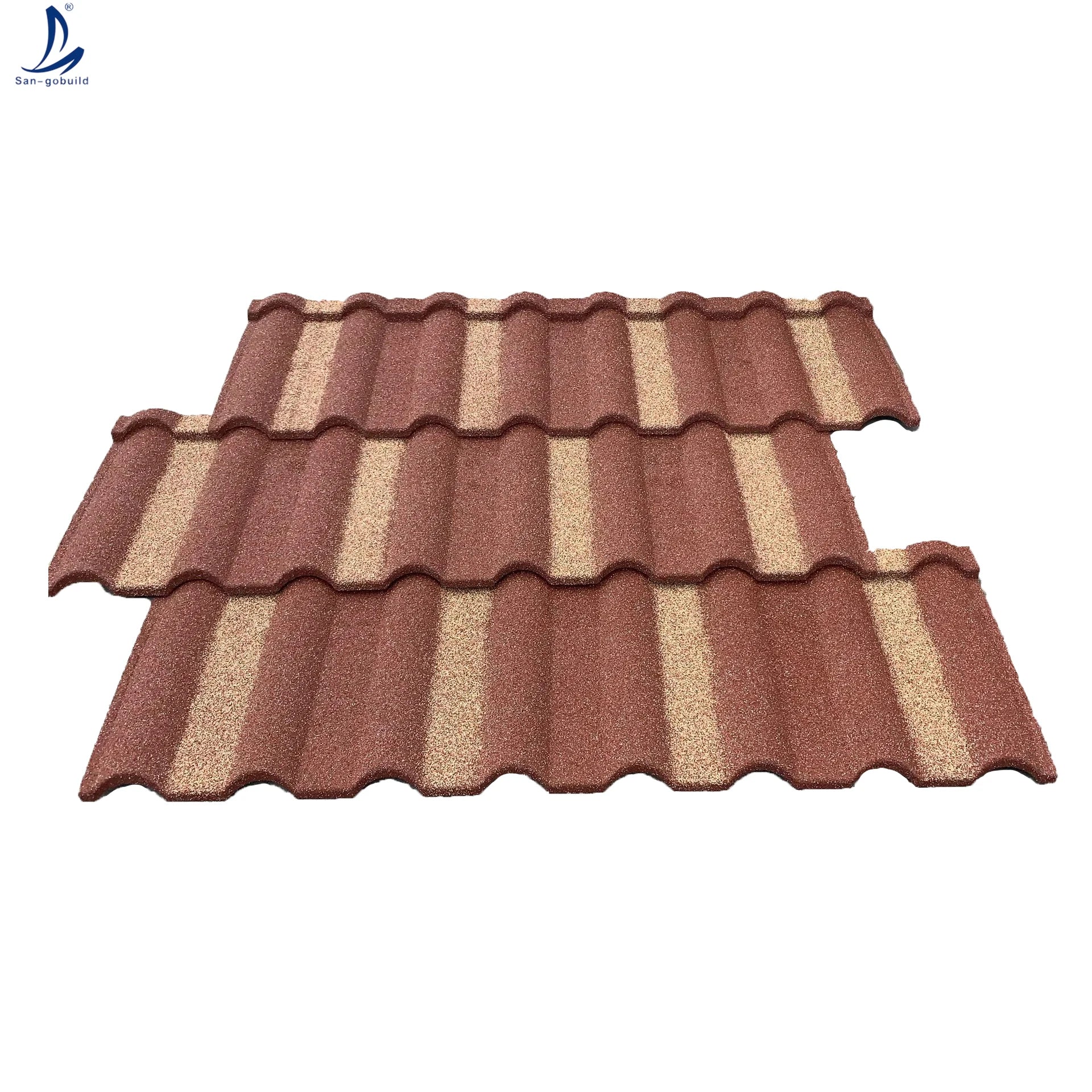 Middle East Rock Stone Chips Coated Steel Roof Sheets Kerala Style Oil Resistant Waterproofing 0.4 Gauge