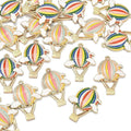 Enamel Hot Air Ballon Charms Carnival Ballon Charms Holiday Theme Travel Ballon Charms for Jewelry Making Bracelets