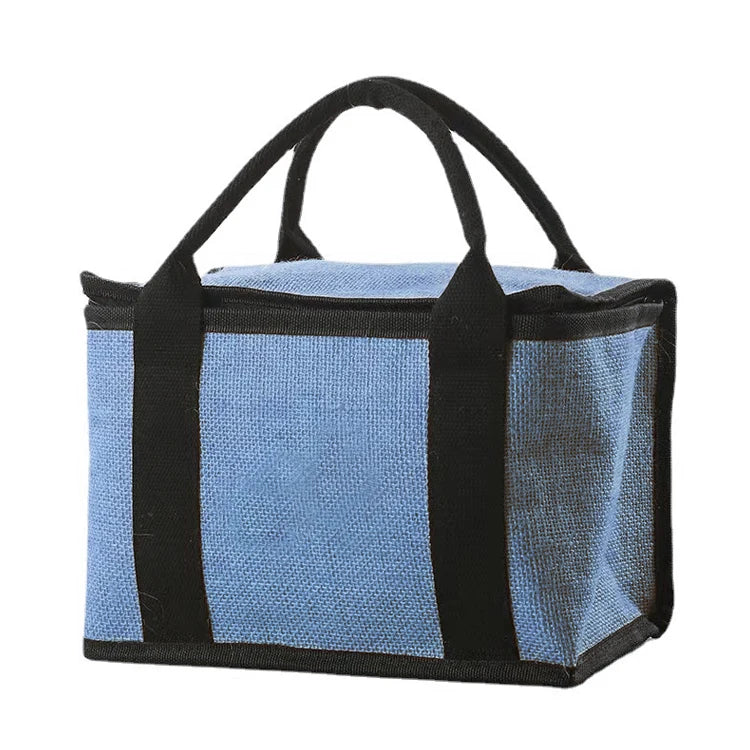 Large Capacity Outdoor Picnic Cooler Bag Waterproof Thermal Oxford Insulation Lunch Preservation Drink Handled Zipper Closure