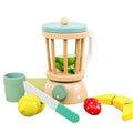 Children's Role Play Play Play House Small Kitchen Toy Simulation Fruit Juicer Wooden Toy Hand-eye Coordination Fruit Cutting