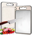 Double-sided Antibacterial 304 Stainless Steel Plastic Cutting Board Food Grade PP Straw Cutting Board Support Customized LOGO