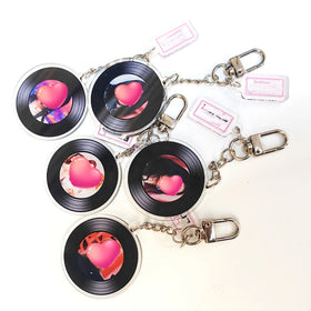 Custom Kpop for CD Album Keychain UV Printed Photo Acrylic Charms Plastic Anime Style Keyring Kpop Cd Album Keychain