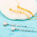 E010867 S925 Pearl Earring 925 Sterling Silver DIY 7-8mm Natural Freshwater Pearl Stud Earring for Women