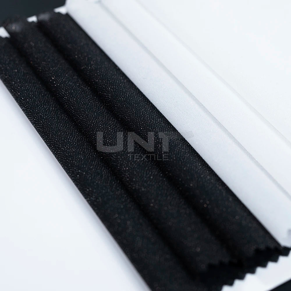 OEM 30D 50D 100D 100% Polyester PA PES Interlining Double Dot Plain Woven Interlining Adhesive Fusible Interlining
