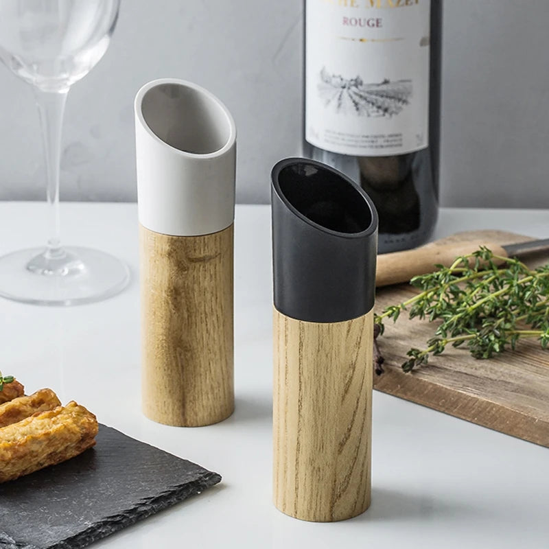 Wholesales Plant Price Wooden Salt Pepper Mill Set Spice Nuts Mills Adjustable Manual Seasoning Grinder Bottle With Creamic Core