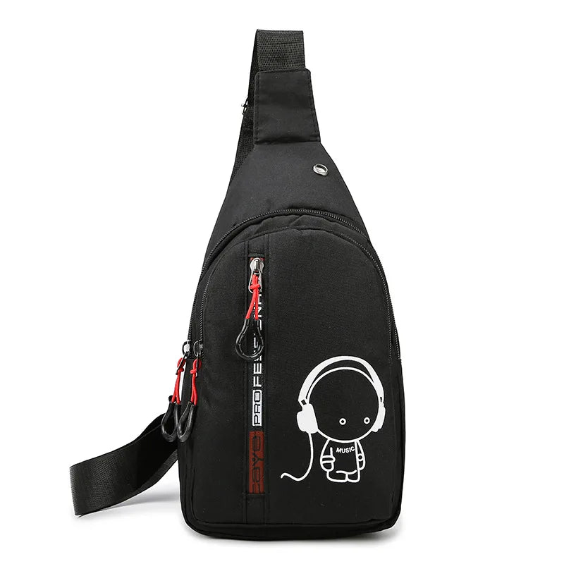 Custom Men's Messenger Bag Shoulder Chest Bags Crossbody Casual Man Multifunction Handbag for Men
