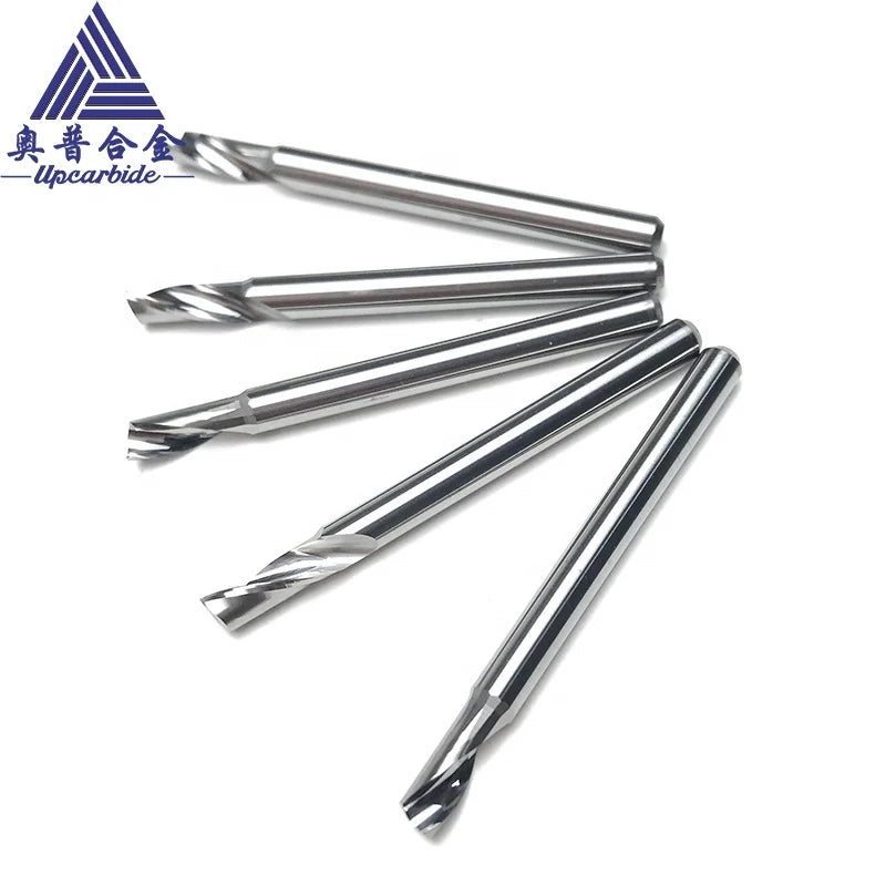 Single Flute Endmill for Aluminum Carbide & Tungsten Carbide Dia.3.175mm Dia.2mm Customized OEM Supported