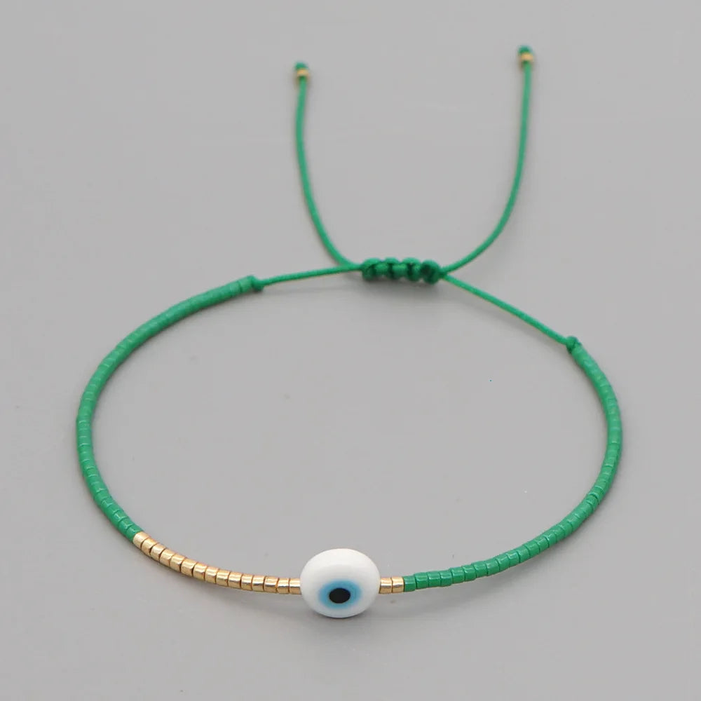 Bohemian 19 Colors Miyuki Seed Beads  Bracelet Evil Eye Beads Glass Bead Friendship Bracelets