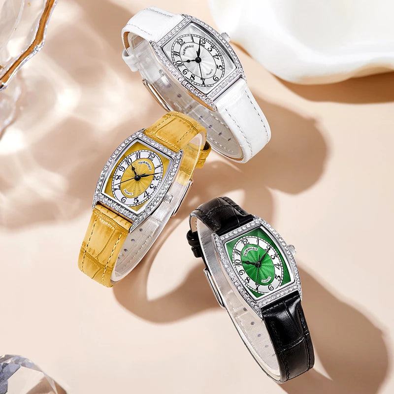 Custom Logo Men Women Wrist Digital Quartz Watches Yellow Black White Leather Band Waterproof  Watches Sport Quartz Wristwatch