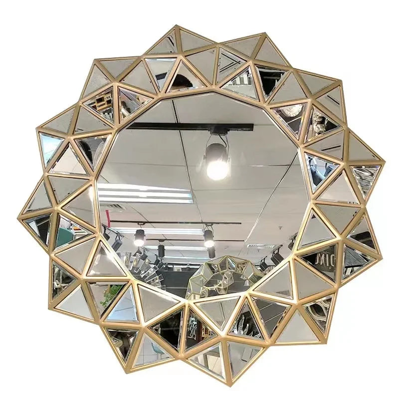 90cm Art Porch Bathroom Hanging Mirror Glass Patchwork Mirror Toilet Fireplace Wall Decoration Mirror for Sale Dropshipping 2025