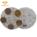 11 Inch 270mm Grey Flexi Hair Sponge Fiber Diamond Cleaning Pads with 5 Spiral Resin Pucks