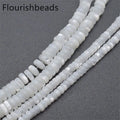 Jewelry Making Supplies 2x4mm 2x6mm White Rondelle Hesh MOP Shell Loose Beads for DIY Necklace Bracelet Making