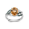 Abiding Custom Fine Jewelry Gemstone Ring Wholesale Ready to Ship Yellow Stone Sterling Silver Ring