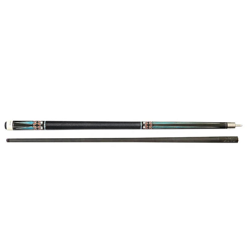 Super Premium 1/2-PC Carbon Fiber Shaft Pool Cue Hot Sale Maple Wood Butt with Uni-Loc Joint Stainless Steel Protection Cover