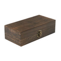 Rustic Wood Memory Chest Box with Hinged Lids Solid Wood Container Box Japanese Paulownia Packaging Box for Jewlery Photo Card