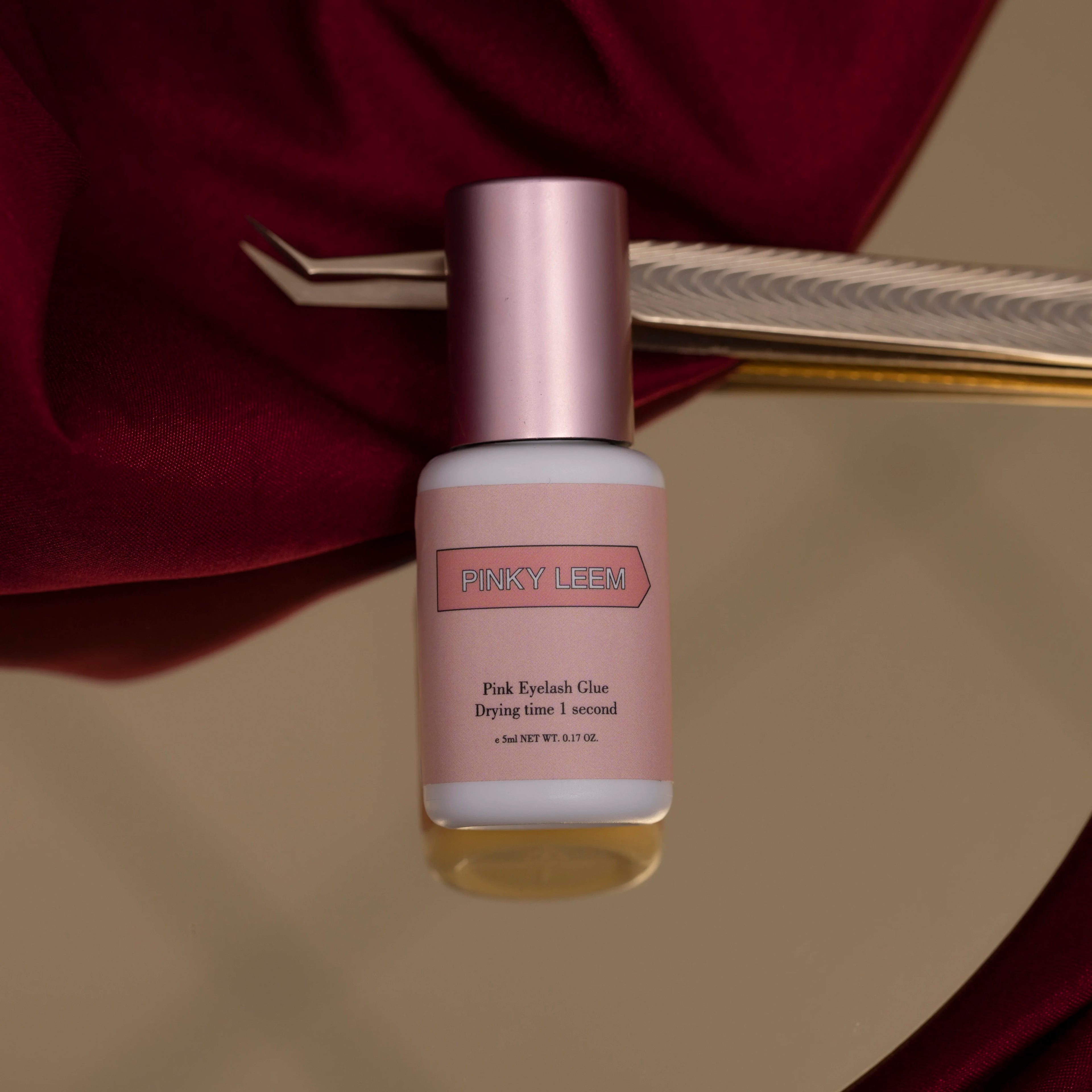 Pinky Leem Custom Waterproof pink Lash Glue 50-70 Humidity 0.5-1 Sec 20-28 Celcwaterproof pink Lash Glue