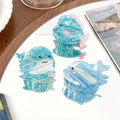2024 Creative Hair Accessories Women Girl Sea Ocean Theme Plastic Medium Dolphins and Whales Shape Patterned Hair Claw Clips