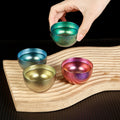 Hot Selling Titanium Colorful Metal Tea Cup Double Wall Sake Shot Cup for Bar and Cocktail Eco-Friendly Drinking Accessories